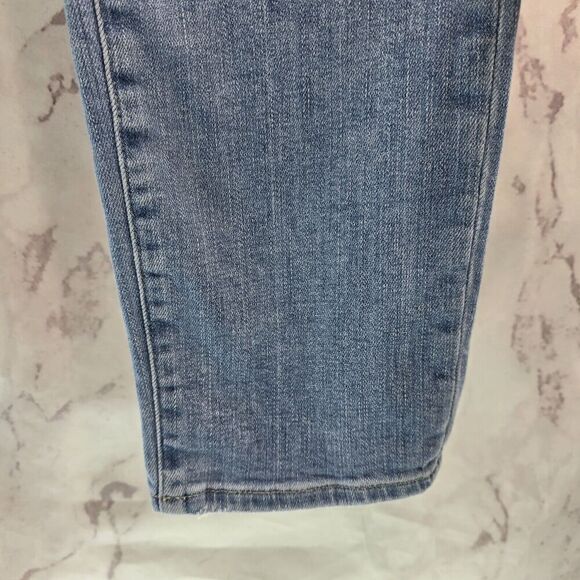 Frame Jeans Womens 28 Le Garcon Denim Mid Rise Light Wash Overturn Skinny Boy - Picture 4 of 12